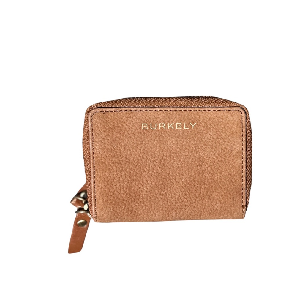 Burkely Ladies RFID Wallet Cognac? Color Genuine Leather Double Zipper + Change